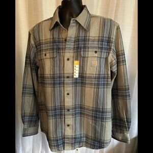 Carhartt Men's Flannel Loose Fit Heavyweight Long Sleeve Plaid Shirt 105947 M